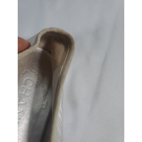 Chanel Gold Metallic Ballet Flats EU Size 42 US 10 G02819 Made in Italy - Picture 11 of 16
